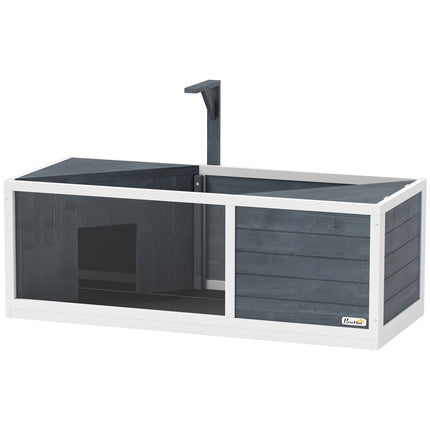 Tortoise cabinet in wood with hinged lid - 120x50x40 cm