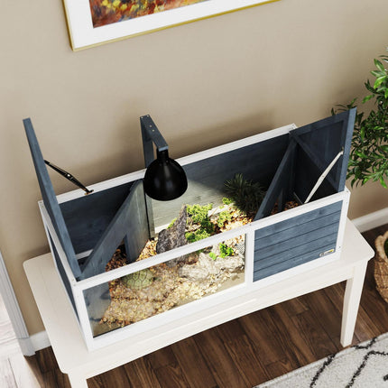 Tortoise cabinet in wood with hinged lid - 120x50x40 cm