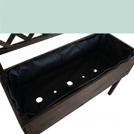Wooden Two-Tier Planter With Trellis, Raised Beds