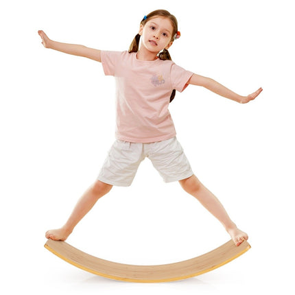 Wooden balance board bamboo board 90 x 30 x 16.5 cm natural