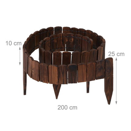 Wooden beet edge, flexible