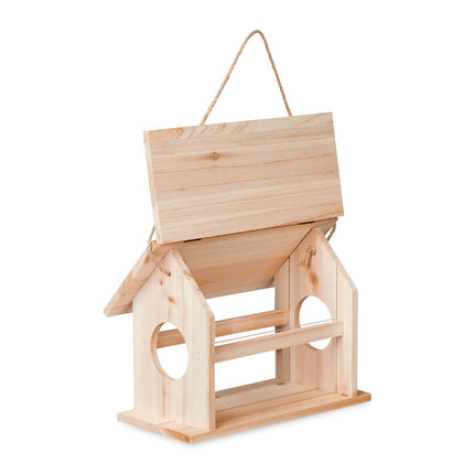 Wooden bird feeder