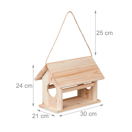 Wooden bird feeder