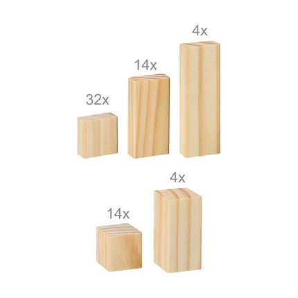 Wooden building blocks 100 pcs