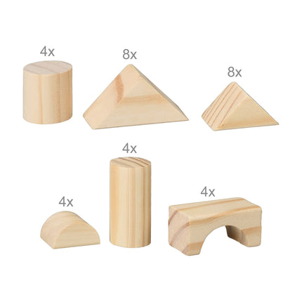 Wooden building blocks 100 pcs