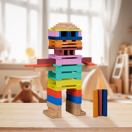 Wooden building blocks, set of 100