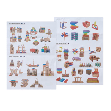 Wooden building blocks, set of 100