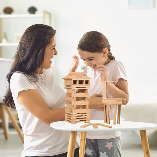 Wooden building blocks, set of 100