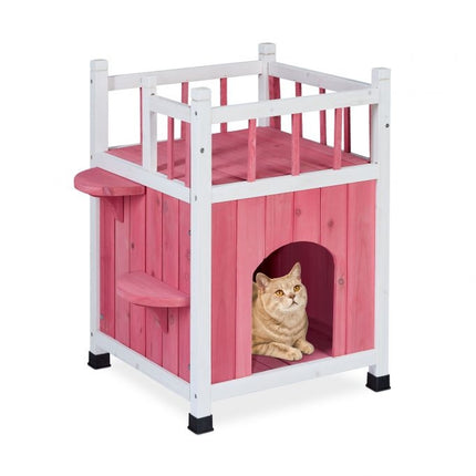 Wooden cat house