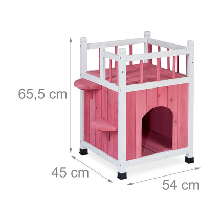 Wooden cat house