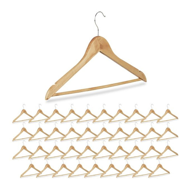 Wooden clothes hangers, 40-pack