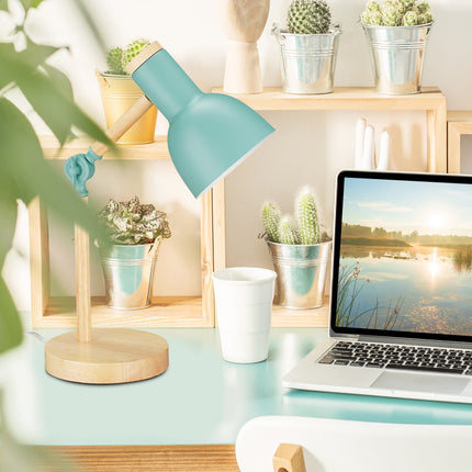 Wooden desk lamp