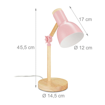 Wooden desk lamp