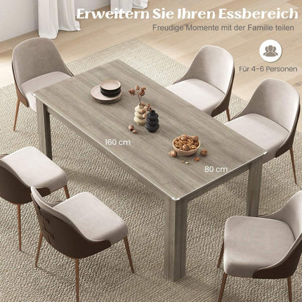 Wooden dining table 160 x 80 cm large table rectangular kitchen table dining table natural