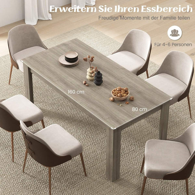 Wooden dining table 160 x 80 cm large table rectangular kitchen table dining table natural