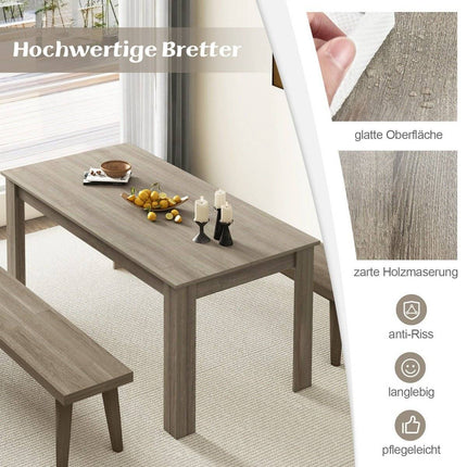 Wooden dining table 160 x 80 cm large table rectangular kitchen table dining table natural