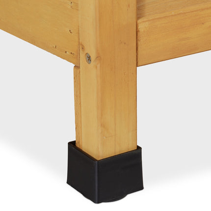 Wooden dog house with hinges