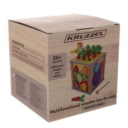 Wooden educational cube - sorter Kruzzel 22566