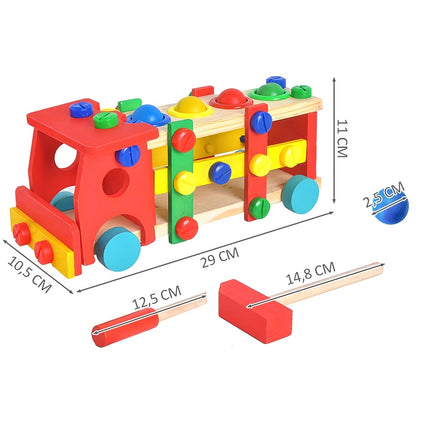 Wooden educational truck 22372