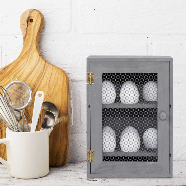 Wooden egg cabinet