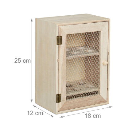 Wooden egg cabinet