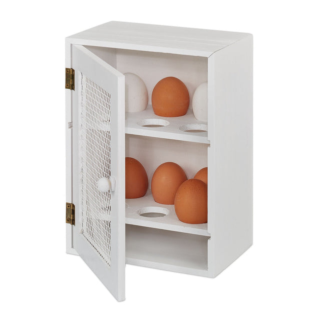 Wooden egg cabinet