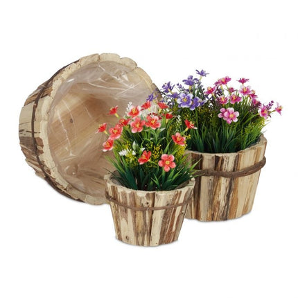 Wooden flower pot in 3 sizes
