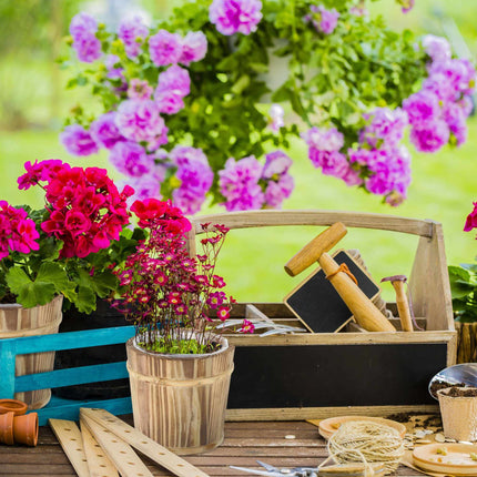 Wooden flower pot - set of 2