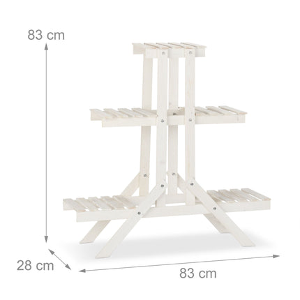 Wooden flower staircase with 3 steps