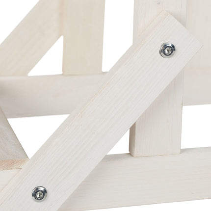 Wooden flower staircase with 3 steps