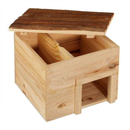 Wooden hedgehog house