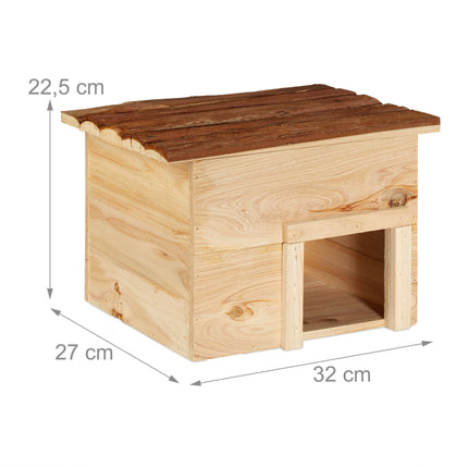 Wooden hedgehog house