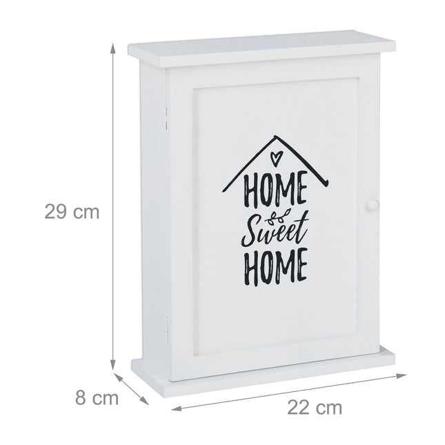 Wooden key box with motif