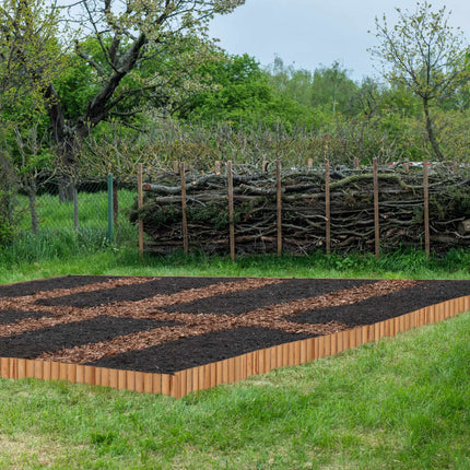 Wooden lawn edging 20 cm high