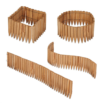 Wooden lawn edging 20 cm high