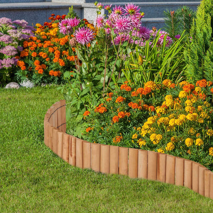 Wooden lawn edging 20 cm high