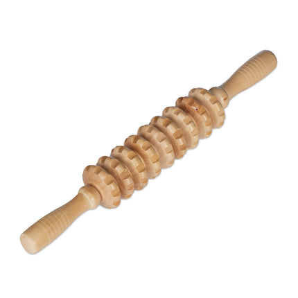 Wooden massage roller