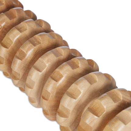 Wooden massage roller