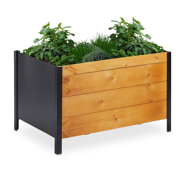 Wooden planter table