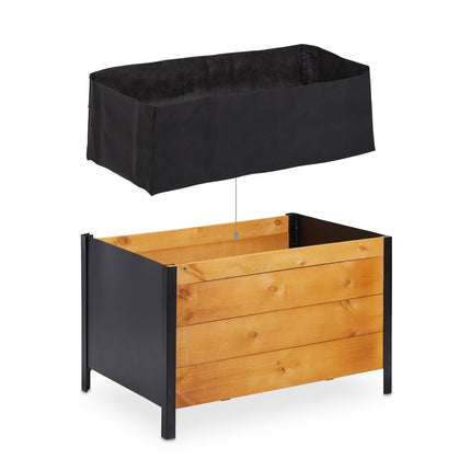 Wooden planter table