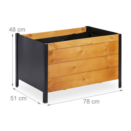 Wooden planter table