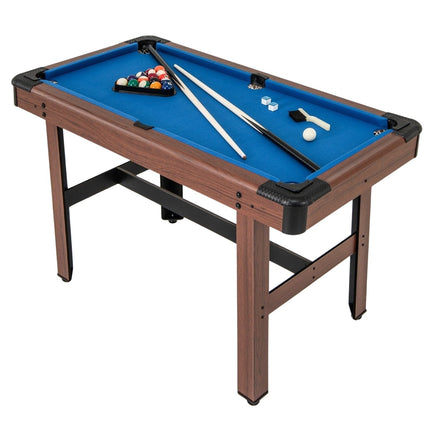 Wooden pool table with 2 cues 2 chalks &amp; Triangle &amp; Brush billiard table table billiard blue