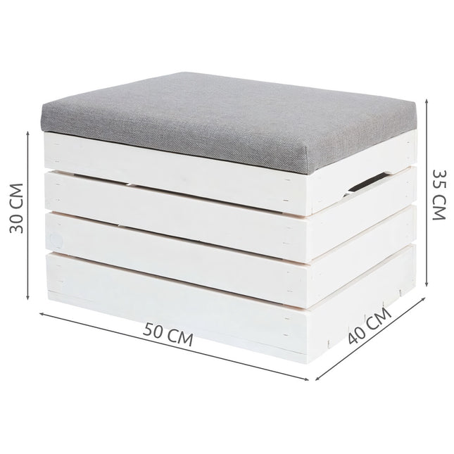 Wooden pouf - chest