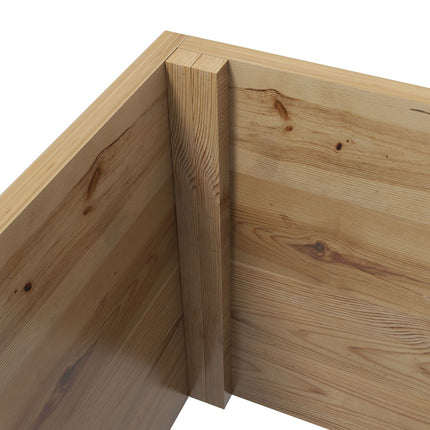 Houten verhoogd bed, tuinbed met dak, plantenbed met latwerk voor klimplanten, koudframe voor tuin, balkon, 160 x 55 x 183 cm natuurlijk hout