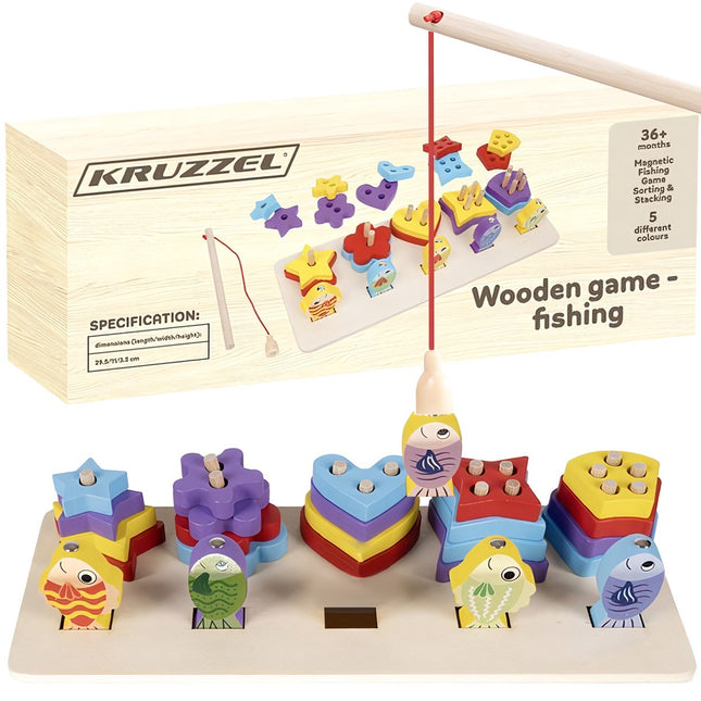 Wooden sorter - fishing Kruzzel 22565