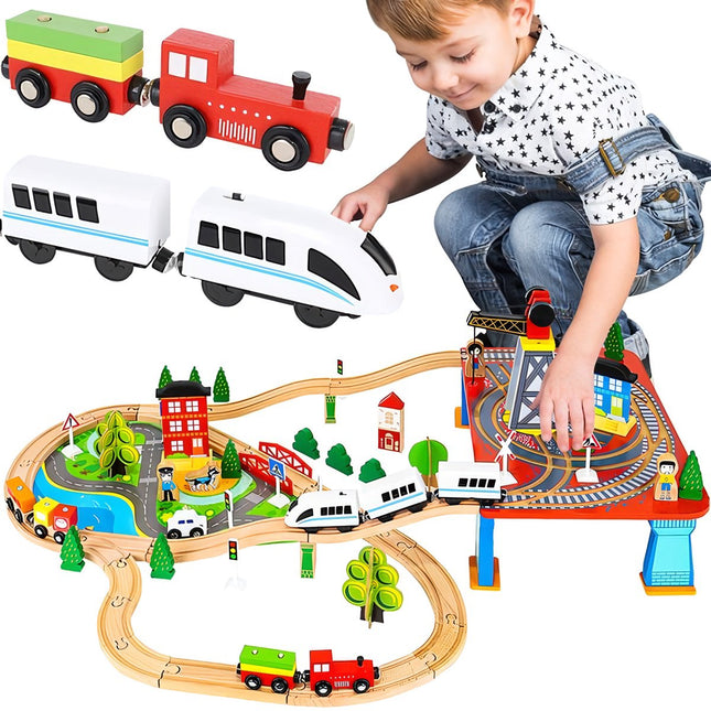 Wooden train - battery-powered train