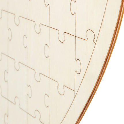 Wooden wedding guest book puzzle