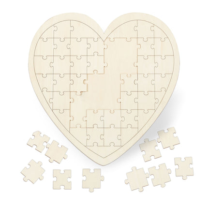 Wooden wedding guest book puzzle