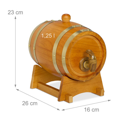 Wooden whiskey barrel 1.25 l