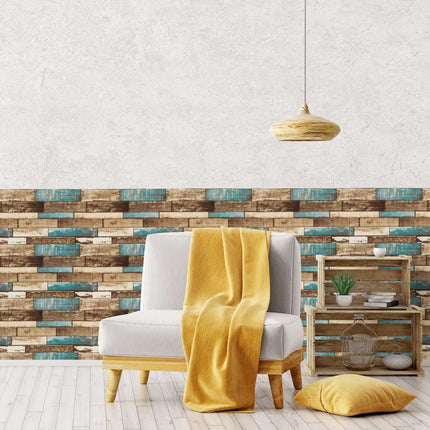 Wood look wall panels set of 10
